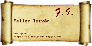 Feller István névjegykártya